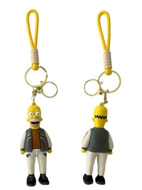 Homer Simpson Silicone Keychain Bag Charm